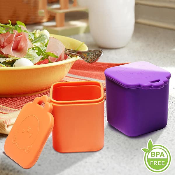 e Silikonlokk Salatdressingbeholder Dippesauskopper For Orange