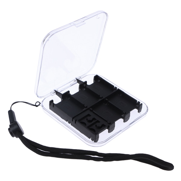 Case för Switch/Switch Lite/Switch OLED 12-kassetter Transparent