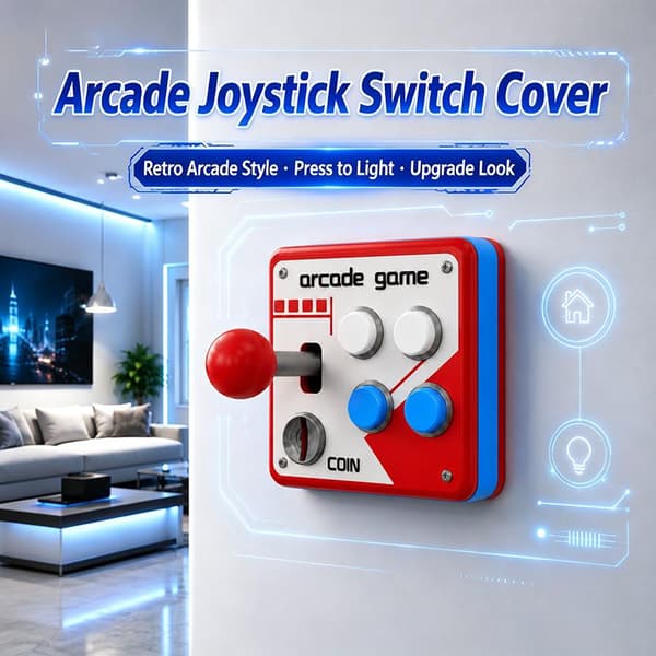 Retro spillkonsoll Joystick Switch 3D-utskrift Panel Socket Con A4