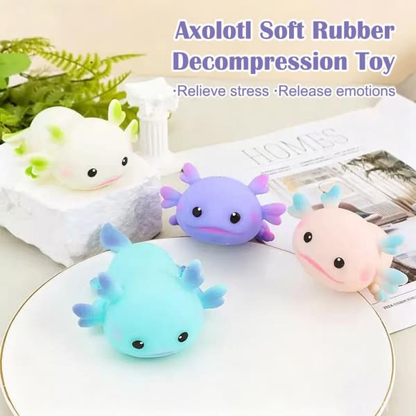 1 stk. Axolotl Squishy Legetøj og Langsomt Stigende Fidget Legetøj Blødt Sensorisk A random