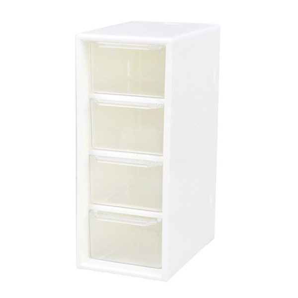 Desktop kosmetisk förvaringslåda 4 lådor Case Smal