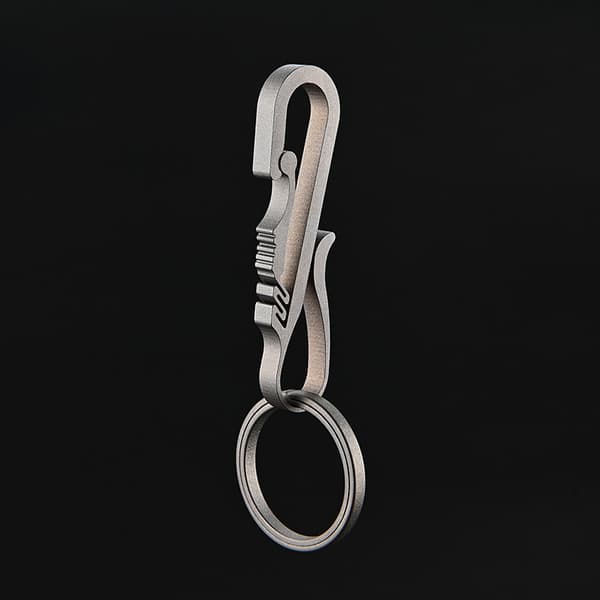 Bil Titanium Legering Nøglering Nøglering Holder Spænde Bælte Lightwe A