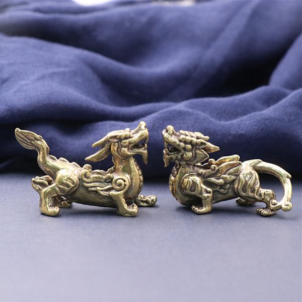 Retro Brass Ancient Beast Flying Pixiu Kodinsisustus Koristeet Fi A