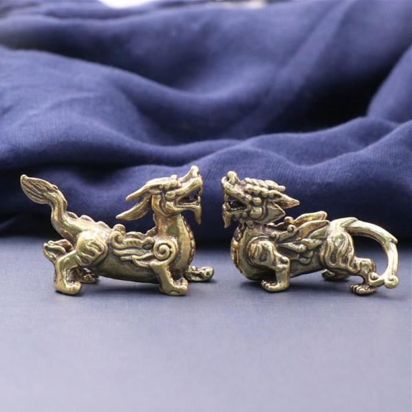 Retro Brass Ancient Beast Flying Pixiu Kodinsisustus Koristeet Fi C
