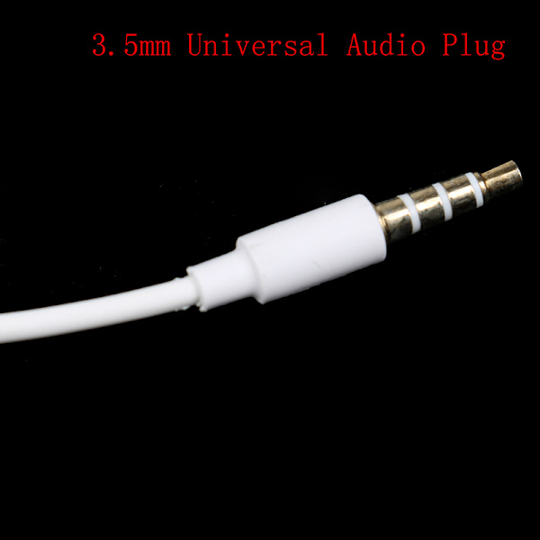 Til C550 S5830 S7562 EHS61 øretelefon 3,5 mm headset med ledning i øret White