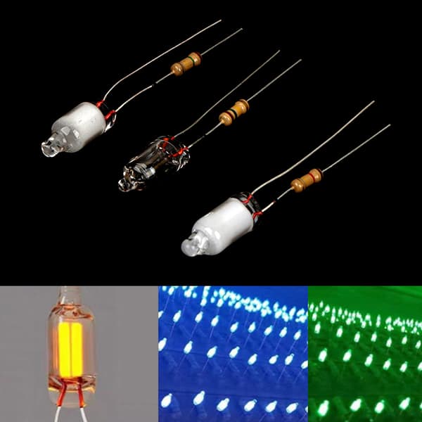 10 Stk Neonlyspærer 6*13mm Mini Neonlysindikator Med Re Red
