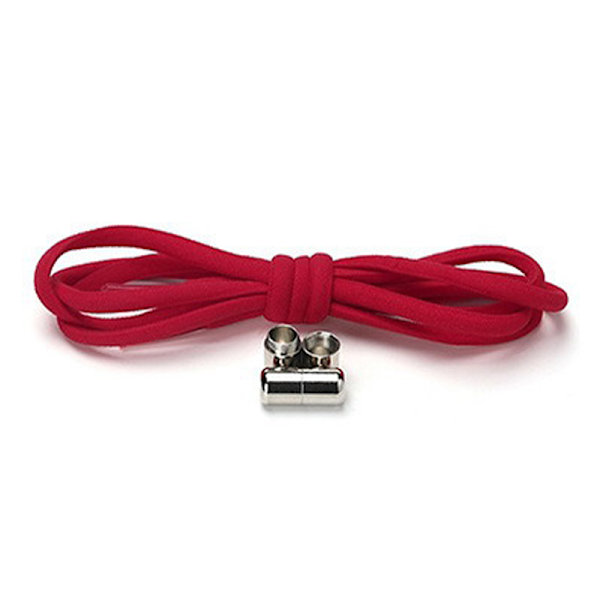 Joustavat lenkkarit kengännauha Metal Lock Lazy Nauhat lapsille ja Ad Red