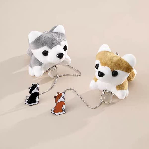 Husky Pehmo Doll Rintaneula Sarjakuva Eläin Rintaneulat Rintanappi rintaneula 2
