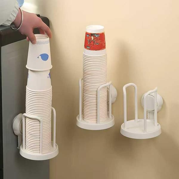 Plast vanndispenserholder for skrivebord, papirkoppholderorganisering