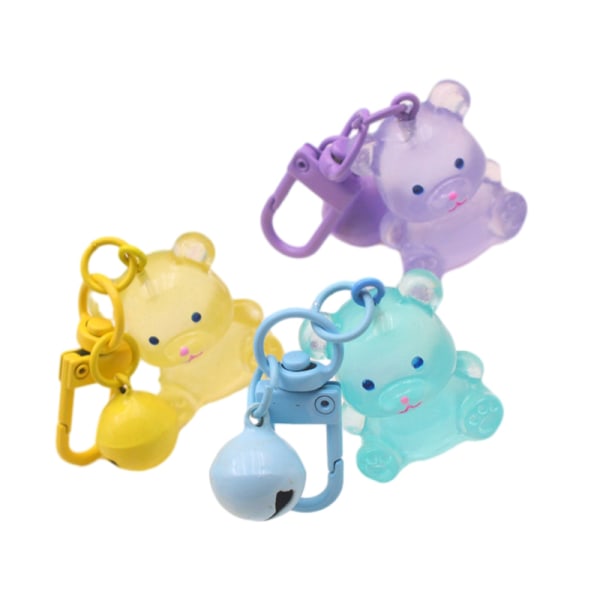 Luminous Bear Avaimenperä Väri Eläin Riipus Kello Avaimenperä Char White