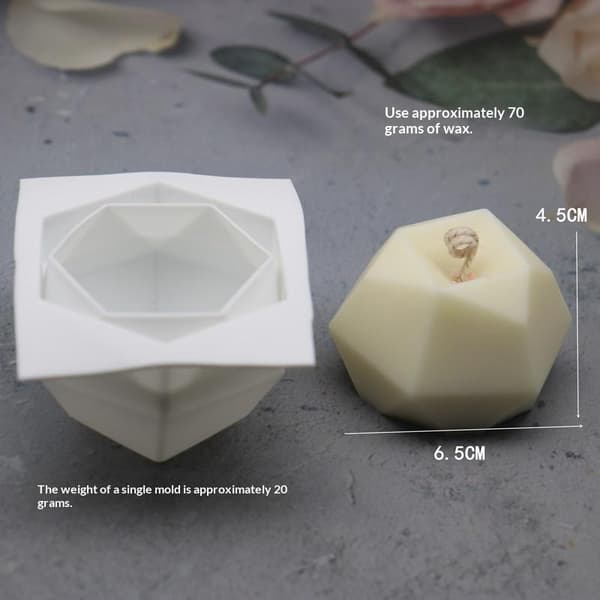 8-håls diamant polygonal silikonkakform fransk dessertmousse A3
