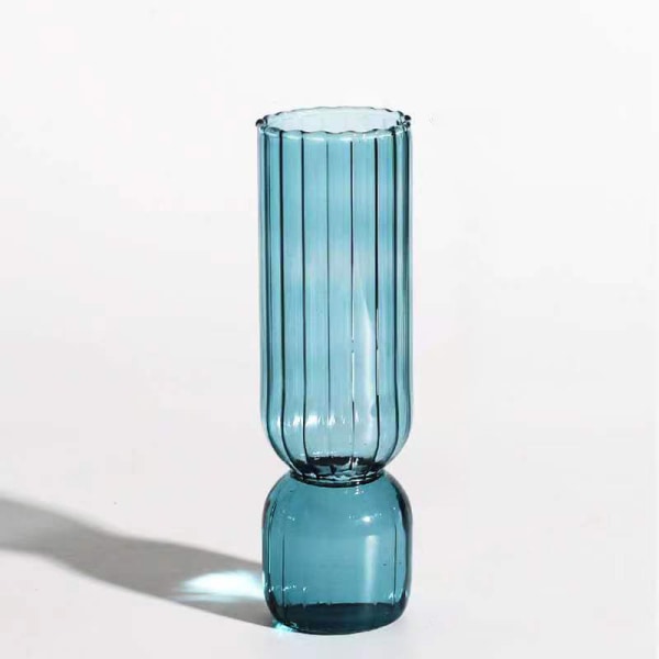 Nordic Glass Vas Små Glasvaser Blomsterarrangemang Hem dec Blue