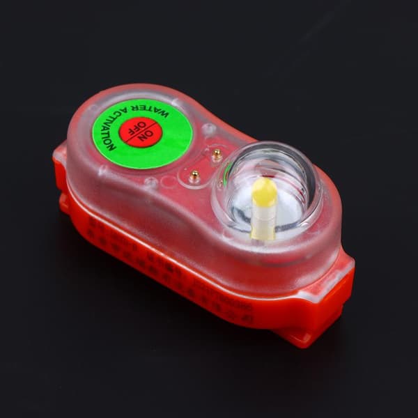 1PC LED havvandsaktiveret redningsvestlys selvlysende sikkert
