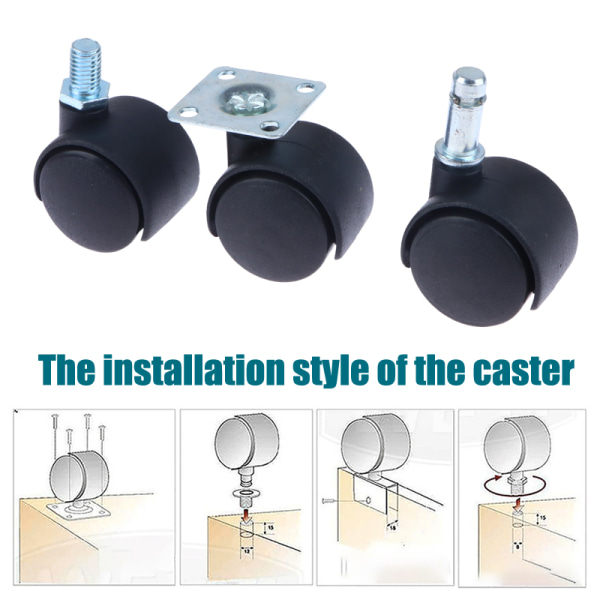 1 Par 1 tum Universal Hjul Svänghjul Roller Rullstol Ca C 1Pair
