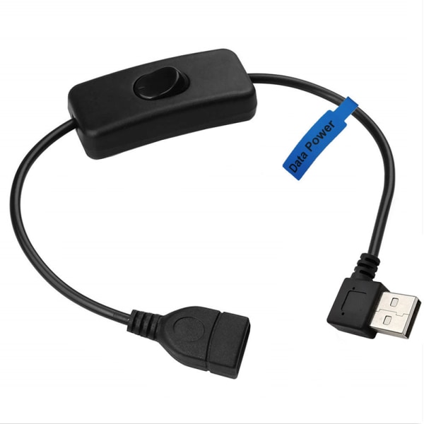 USB kaapeli uros-naaras On/Off-kytkimellä Data Power Extensio A4