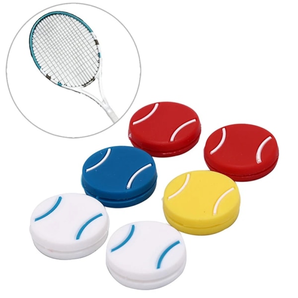 Fargerike tennisracketdempere Vibrasjonsdempere Sports Acc Red