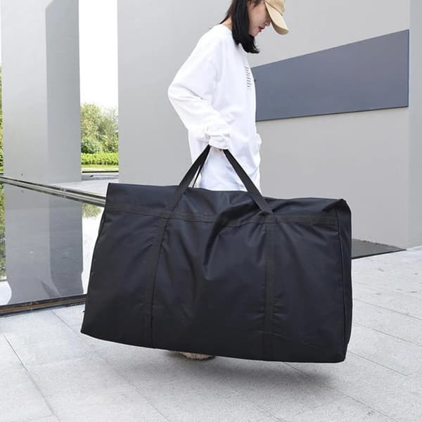 1 stk. ekstra stor vanntett flyttebag, vaskepose, handlepose Black