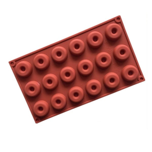 18 Cavity Mini Donut Silikon sjokoladeform DIY Cake Accessori