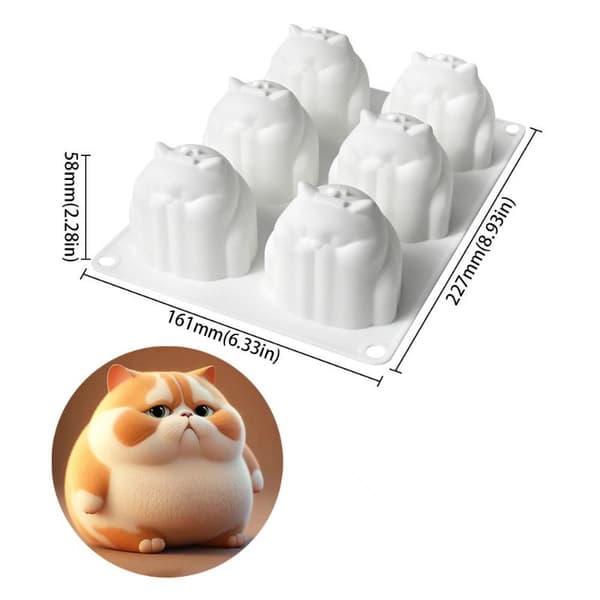 3D Nydelig Kattepudding Mousseform DIY Dyre Mochi Dessert Cho B