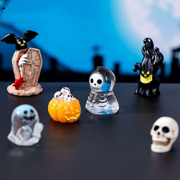 Halloween krystalkugle ornament hjem mikro landskab dekoration A4
