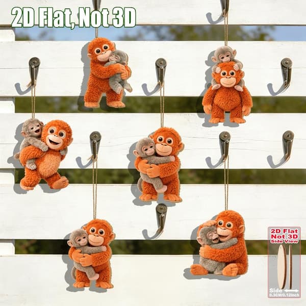 1 st skydda Punch The Monkey nyckelring 2D akrylapa som håller A2