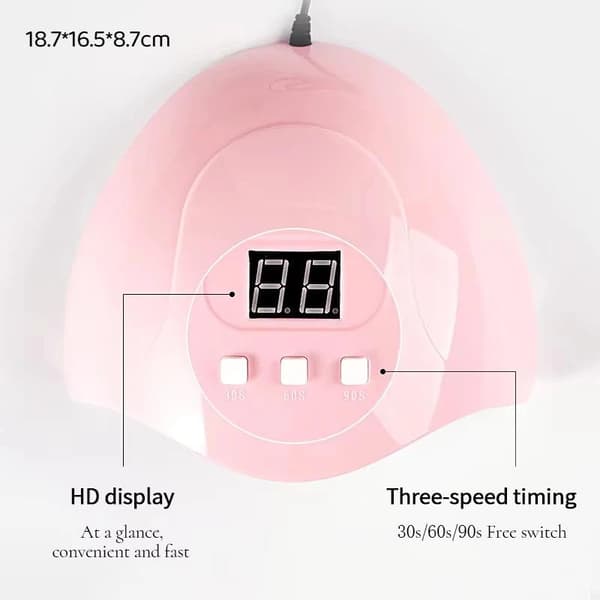 1 stk. Gel neglelampe med 3 timerindstillinger, autosensor til gelpolish A2