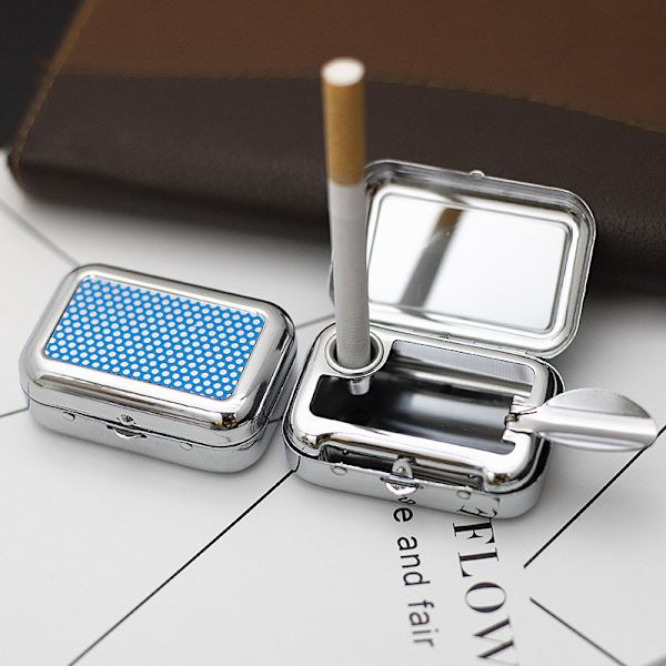 Case med låsbart lock Portabelt skrivbord i metall i ask Blue