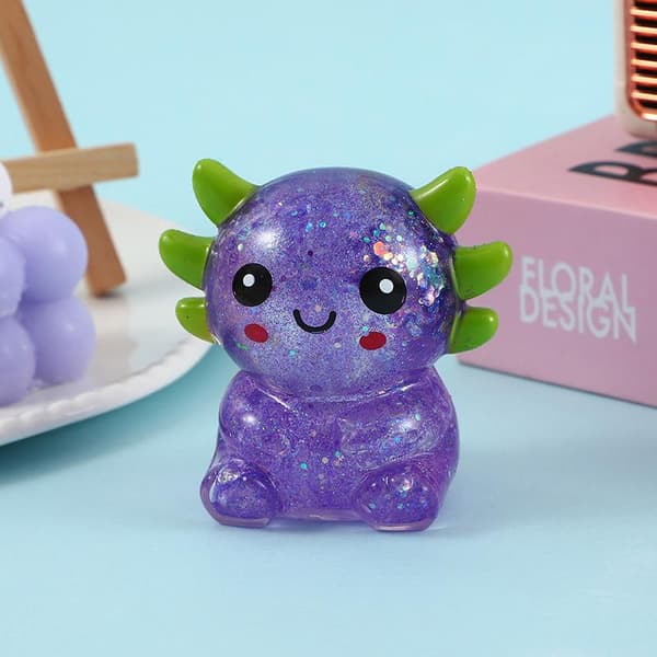 1 st Axolotl Stressbollar Squishy Sensorisk Fidgetleksak e Djur 4