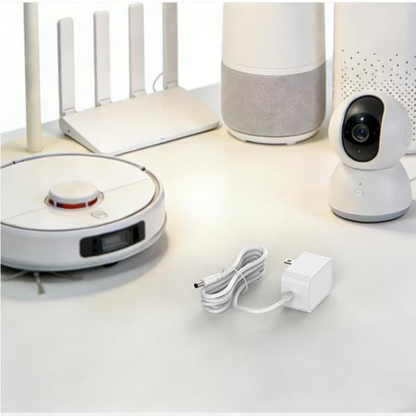 Strømadapter AC 100v-240v DC 12V 1A Bærbar Stikdriver Strøm White