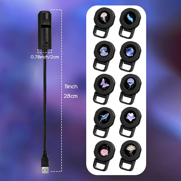 LED Projektionslys USB LED Projektor LED Drømmeprojektion Natlys