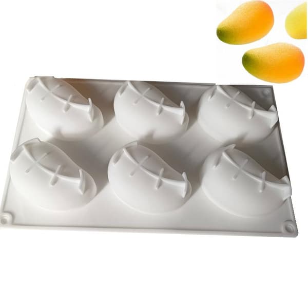 3D Mango Silikon Kakeformer Fest Bakverk Fruktmousse