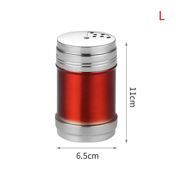 Stainless Steel Jars For Spices Waterproof Salt Shaker And Pepp Red L