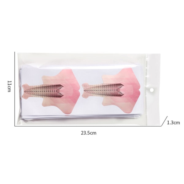 100/300 st Manikyrpapper Nagelformar Nagelförlängningsformulär Guide 300Pcs