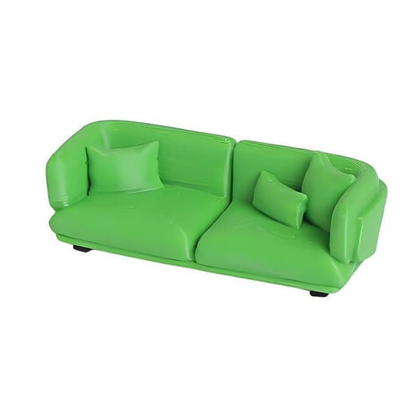 Miniatyrsoffmodell 1:12 Dockhus Vardagsrumssoffa Möbler Green double sofa