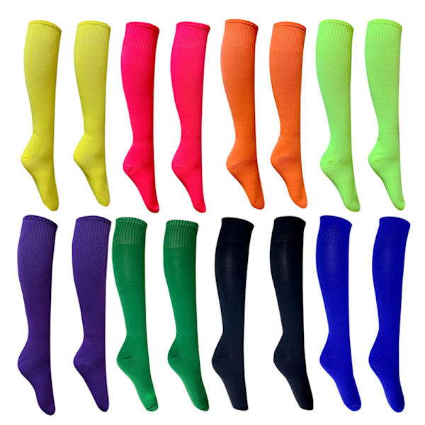 Fodbold Fodbold Sokker Åndbar Udendørs Sports Rugby Strømper Fluorescence green