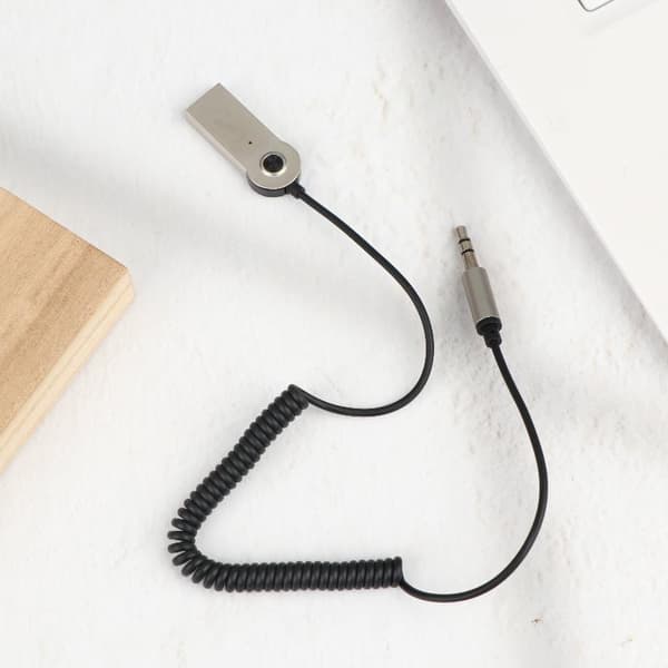 Bluetooth-adapterkabel trådløs mottaker 3,5 mm jack USB-høyttaler