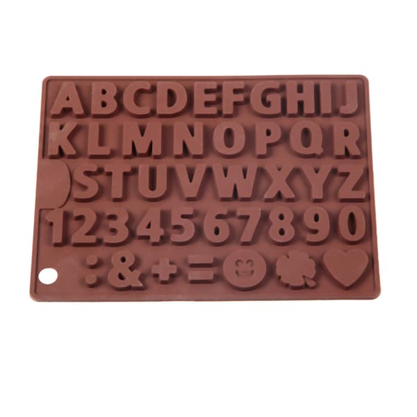 Engelsk Letter Silikone Form Alfanumerisk Candy Biscuit Jelly I