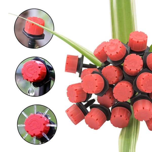 50/100 stk. justerbar vandsprinkler med gevindforbindelse, spraydyse 100pcs