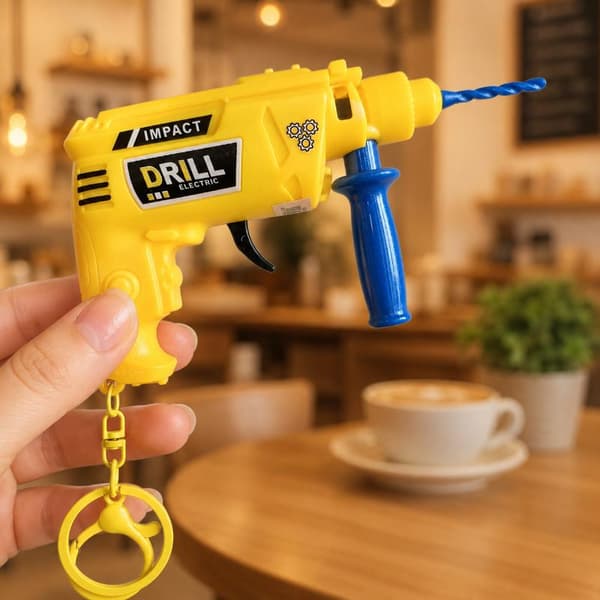 Mini elektrisk boremaskine model nøgleringe til voksne børn taskevedhæng A2