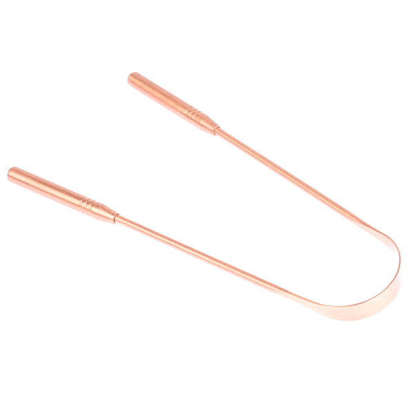 1Pc Pure Copper Metal Tongue Cleaner Tongue Scraper Remove Bad 2