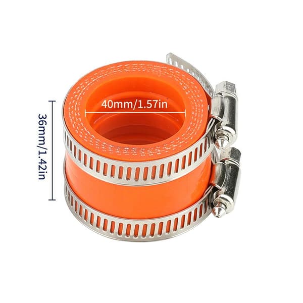 Til motorcykel karburator gummiadapter 35/40/45 mm indsugningsrør Orange 40mm 36mm