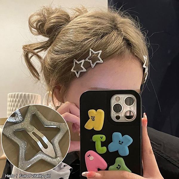 e Star Hairpin Sweet Cool n Style Hair Clip All-Match Hair Acce A