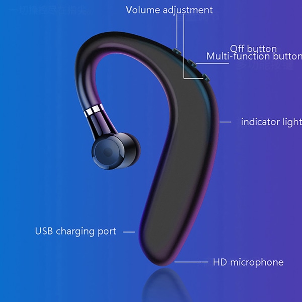 S109 Trådlösa Bluetooth-kompatibla hörlurar In-Ear Hands-Free Black