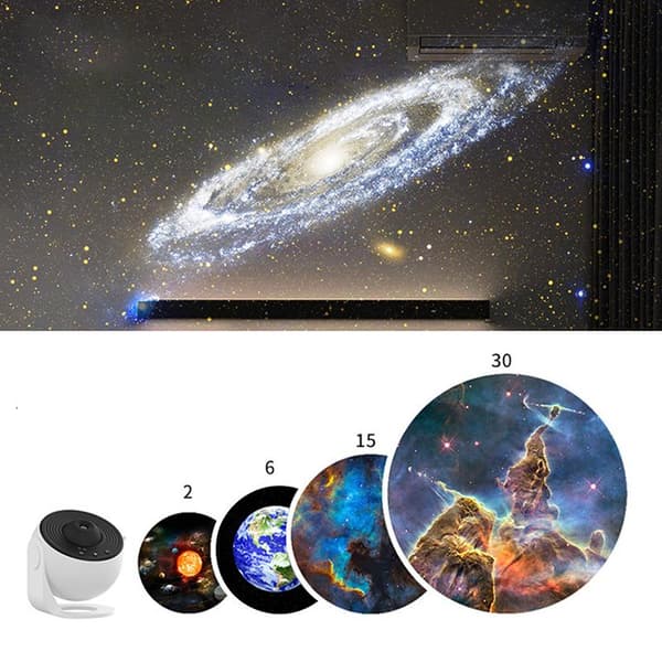 Galaxy Stjernehimmel Mønster USB Projektorlampe Til Loft Væg R