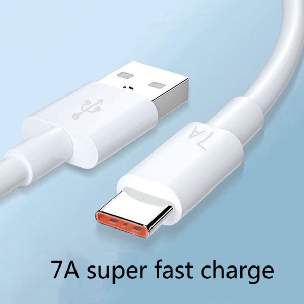7A 100W Typ C USB kabel Supersnabb laddningskabel 1m