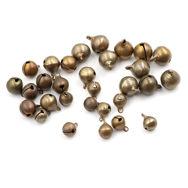 10 Bronse Metal Jingle bell Loose Beads Festival Party Christmas B