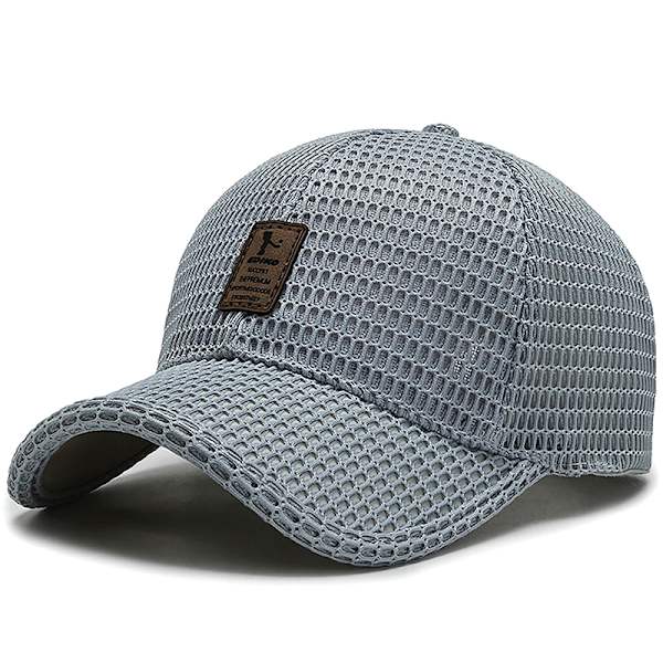 Summer Men Mesh Baseball Cap Solhatt utomhus Sommar Andas M Light gray 56-60cm