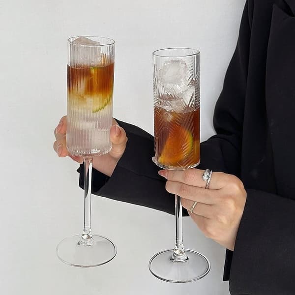 Transparent Plastbägare Okrossbart Vinglas Lyxig Cocktail A3