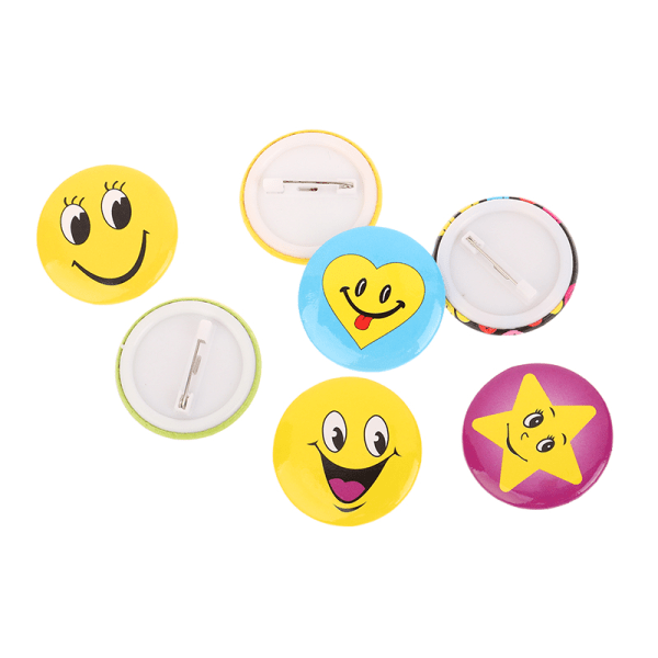 3 stk børnebroche smil ansigt badge tegneserie broche smil Fa random mixed 3pcs