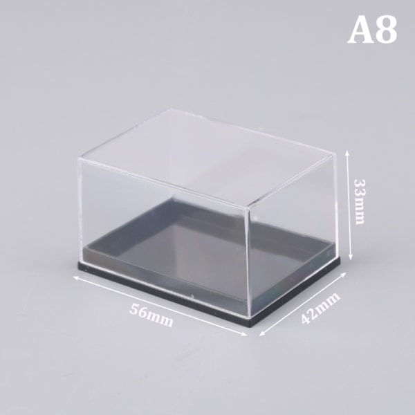 1 stk. Oppbevaringsbokslokk Gemstone Display Mynt Clear Container Spes A8